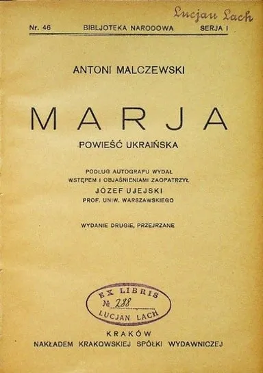 Taniej Marja Powieść ukraińska 1925 r.