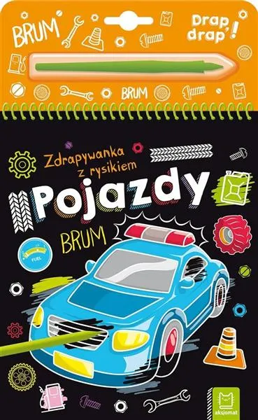 POJAZDY. ZDRAPYWANKA Z RYSIKIEM Cena promocyjna