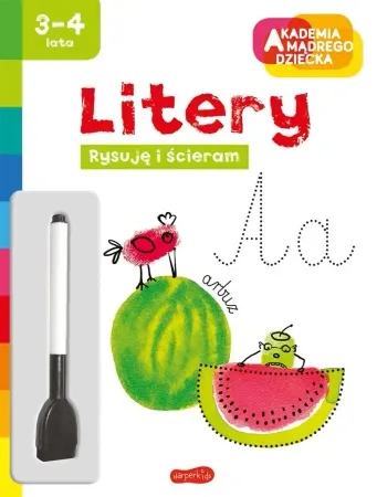Akademia mądrego dziecka. Rysuję i ścieram Litery - Marzka Dobrowolska Popularny