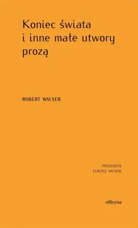Bezpieczna płatność Koniec świata i inne małe utwory prozą - Robert Walser